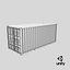 3D container 20 ft model