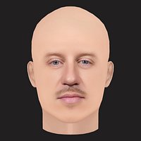 Low Poly Macklemore Rapper Head