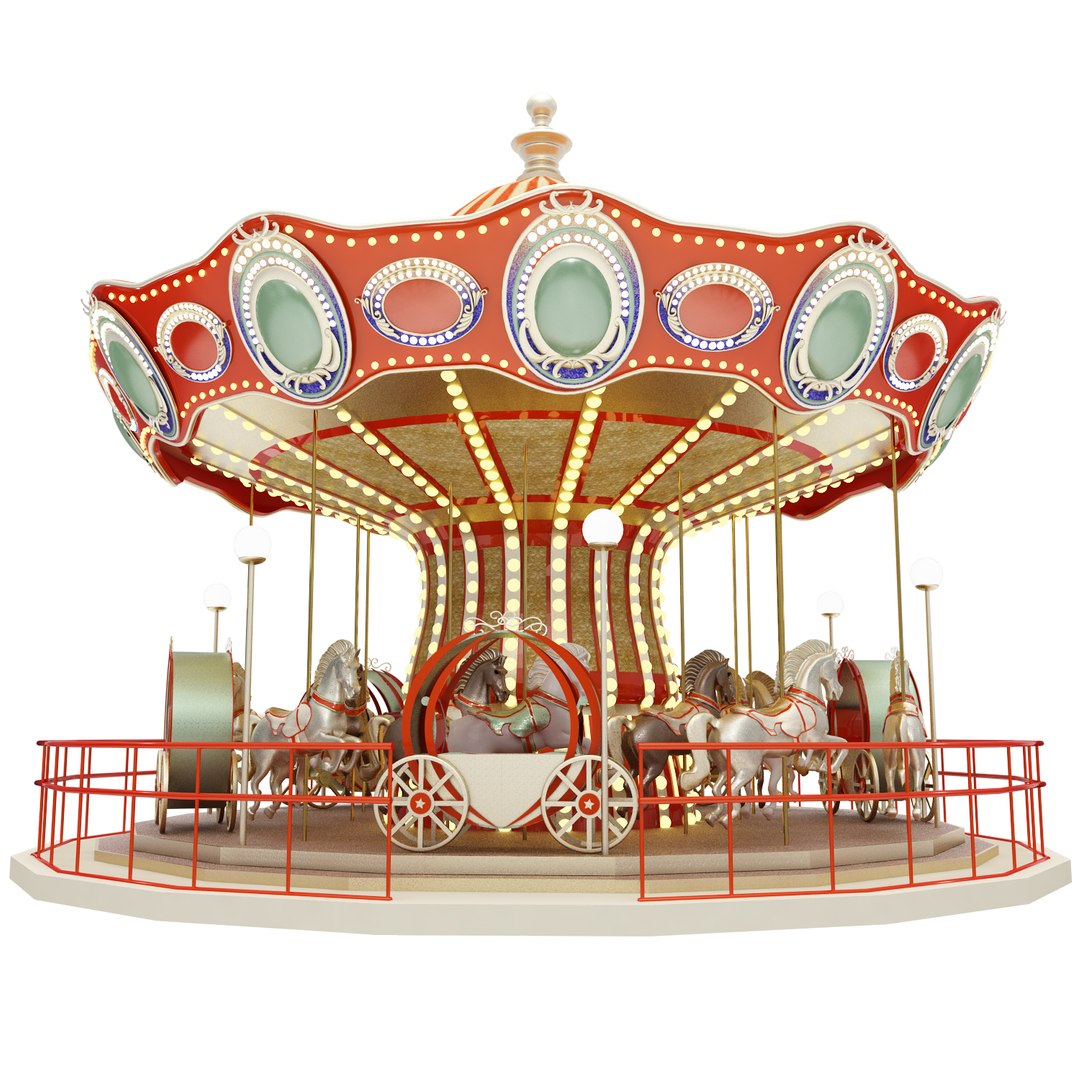 3D Carousel Model - TurboSquid 1453344