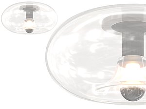 Round Glass Flush Mount 3D model