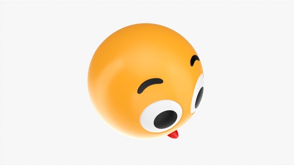 3d Emoji 030 Speechless With Big Eyes And Tongue Model - Turbosquid 1817648