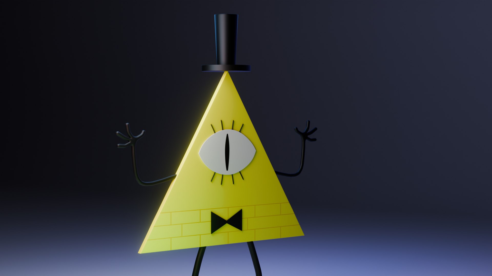 Bill Cipher Cartoon Character 3D - TurboSquid 2314342