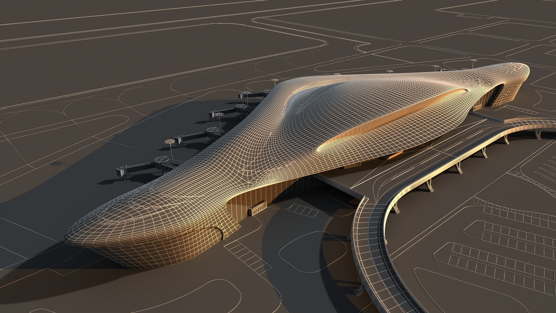 Airport Terminal 3D - TurboSquid 2472079