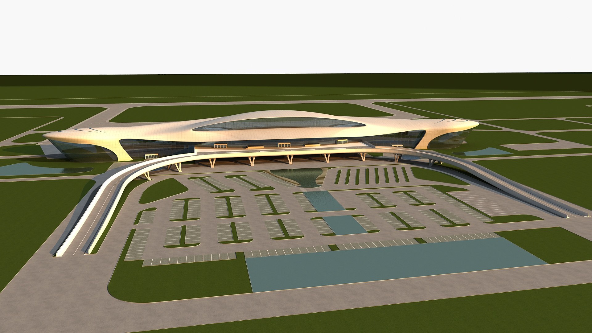 Airport Terminal 3D - TurboSquid 2472079