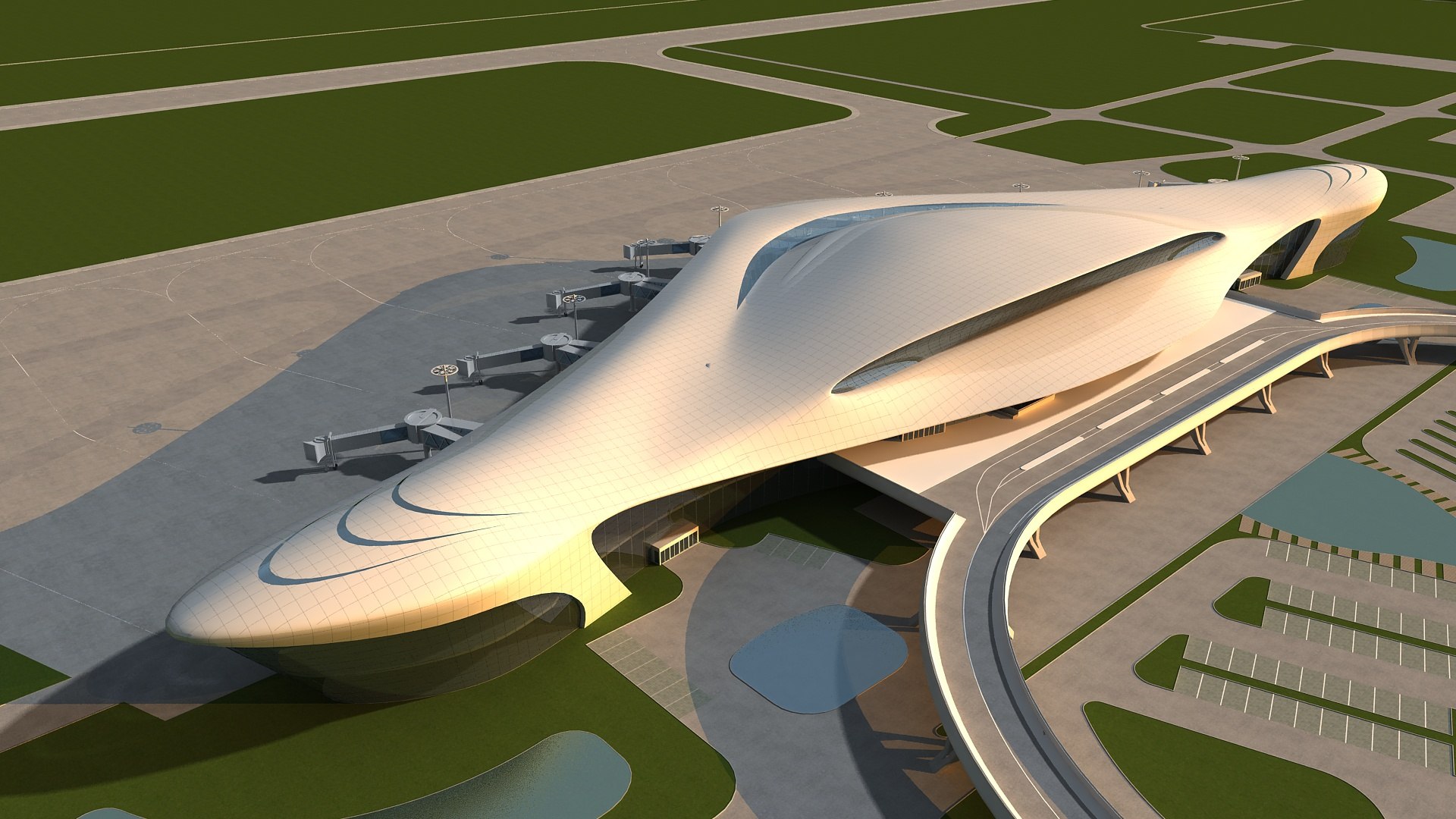 Airport Terminal 3D - TurboSquid 2472079