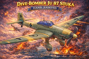 ju 87 stuka hand-painted 3D model