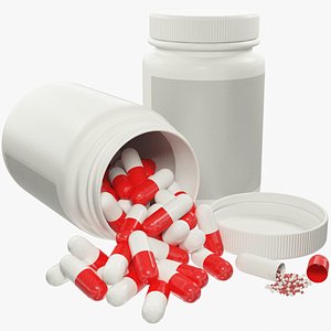 Plastic Jar with Pills V1