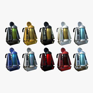 3D 10 SciFi Backpack J Collection - Fashion Character Design