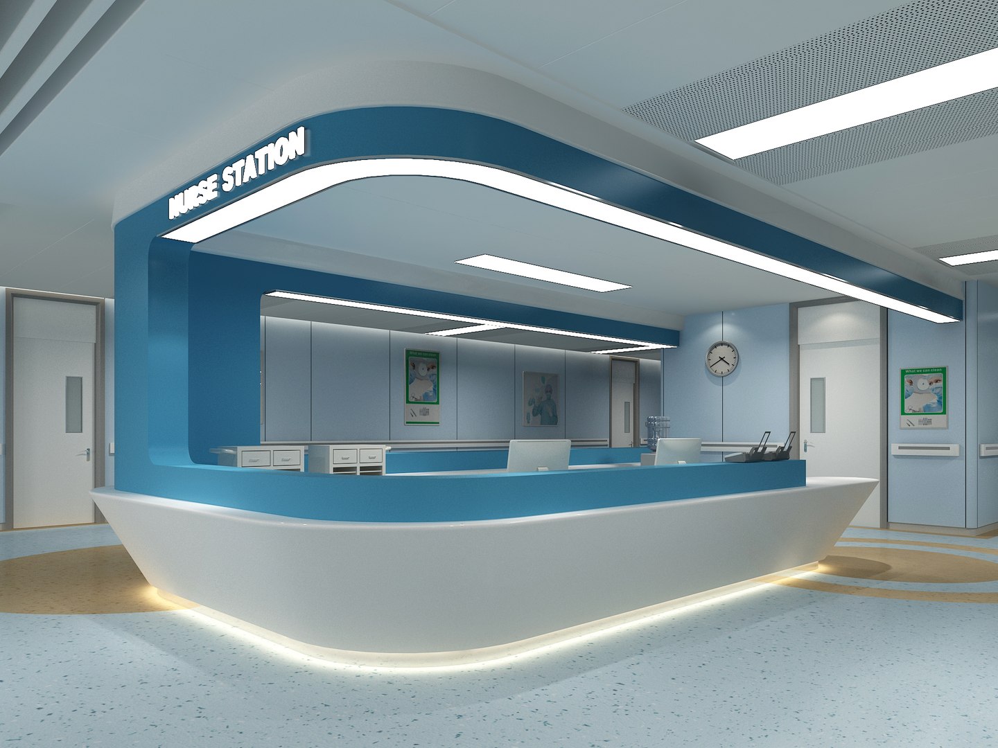 Hospital Hallway 09 3D - TurboSquid 2121598