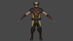 3D Wolverine Classic Suit model