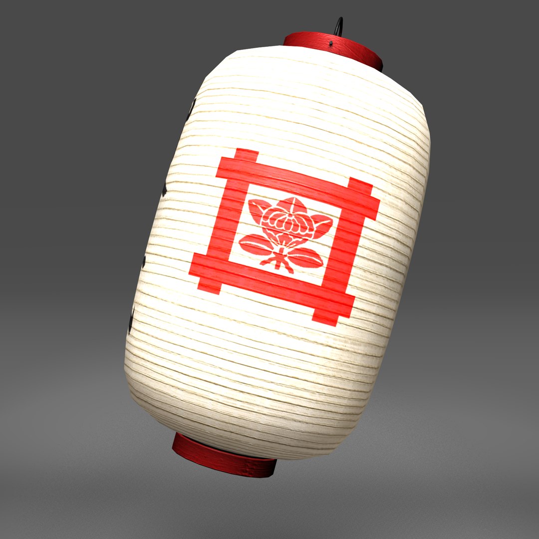 Japanese Paper Lantern Obj
