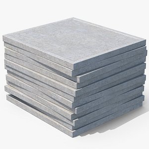 3D Concrete Panels Stack model