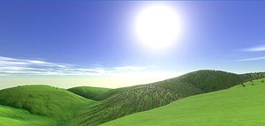 forest meadow landscape 3D model