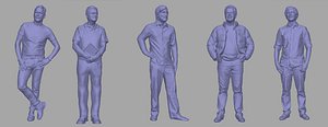 men backgrounds games 3D model