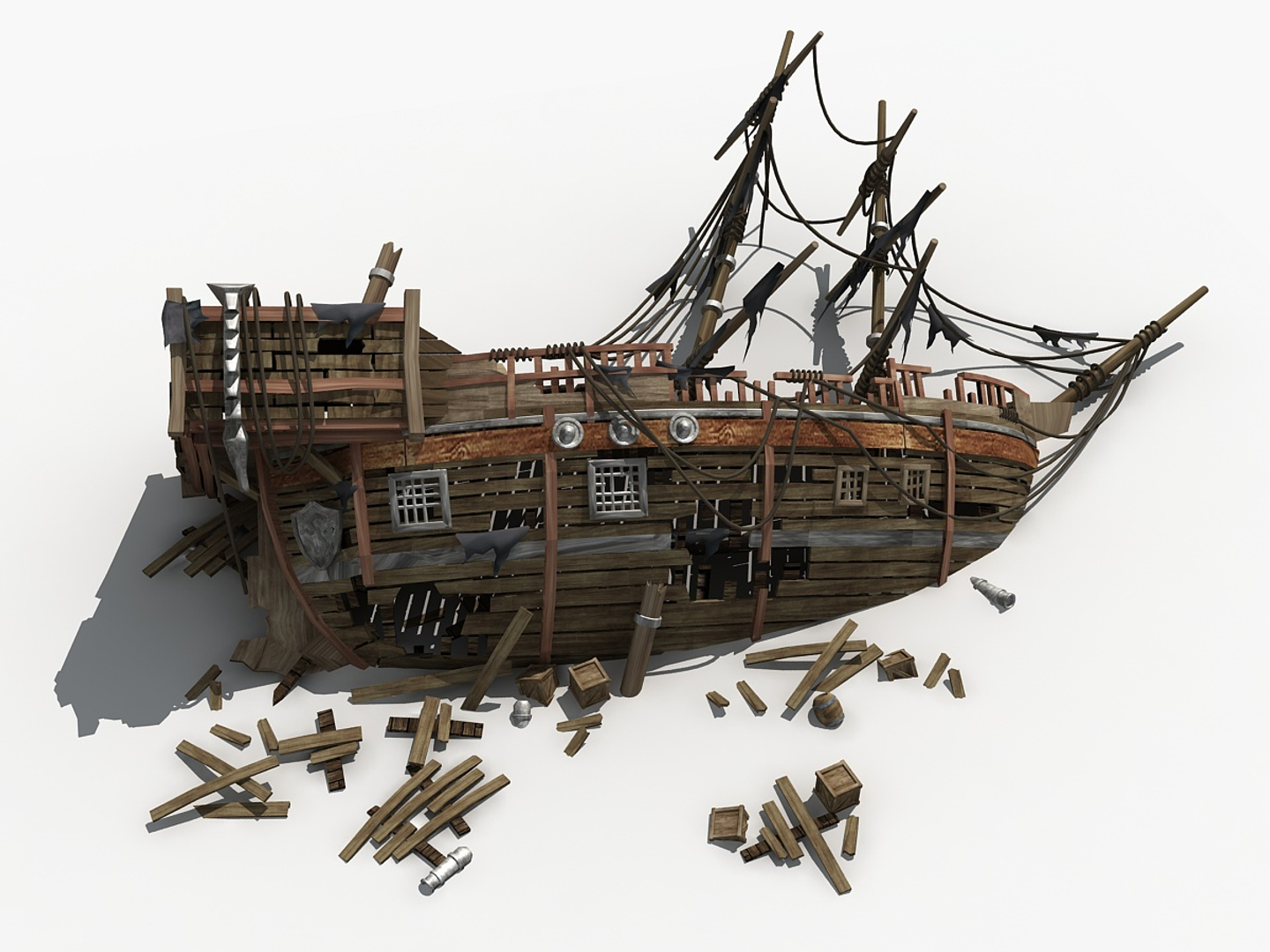 Модель затонувшего корабля