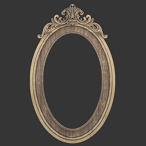 frame oval mirror 3D model