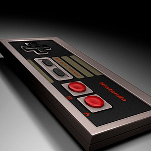 3d model of controller nes