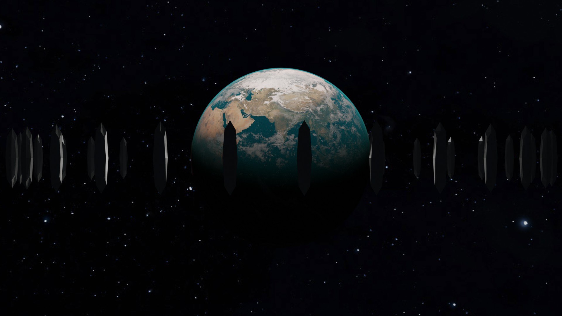 3D ALPHA EARTH PLANET WITH MOVABLE SPACESHIP - TurboSquid 1835615