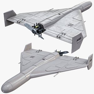 3D Rigged HESA-2 Shahed 136 Kamikaze UAV Drone PBR model