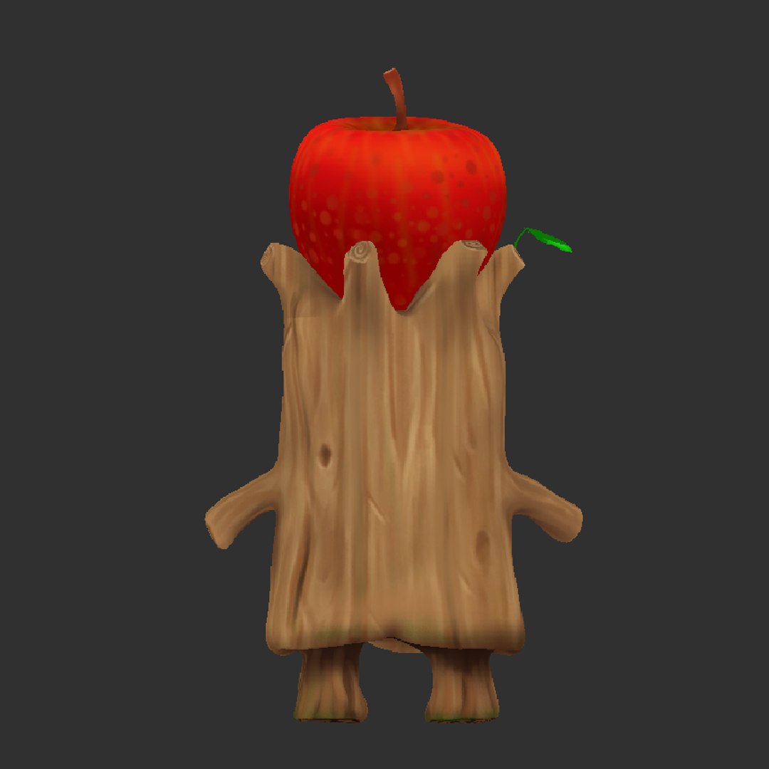 3D apple tree character games model - TurboSquid 1331363