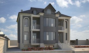 3D villa house model