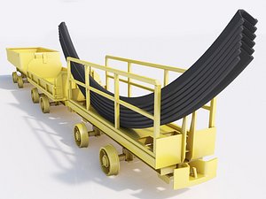 3d cart coal materials model