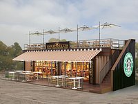 Coffee container pavilion