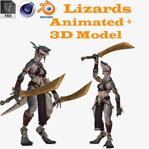 Kobold Lizard rigged 3D model