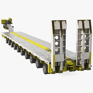 steerable heavy transport trailer model