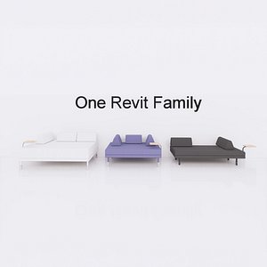 Revit family IKEA FLOTTEBO sleeper sofa