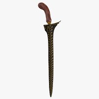 Lowpoly kris dagger 2