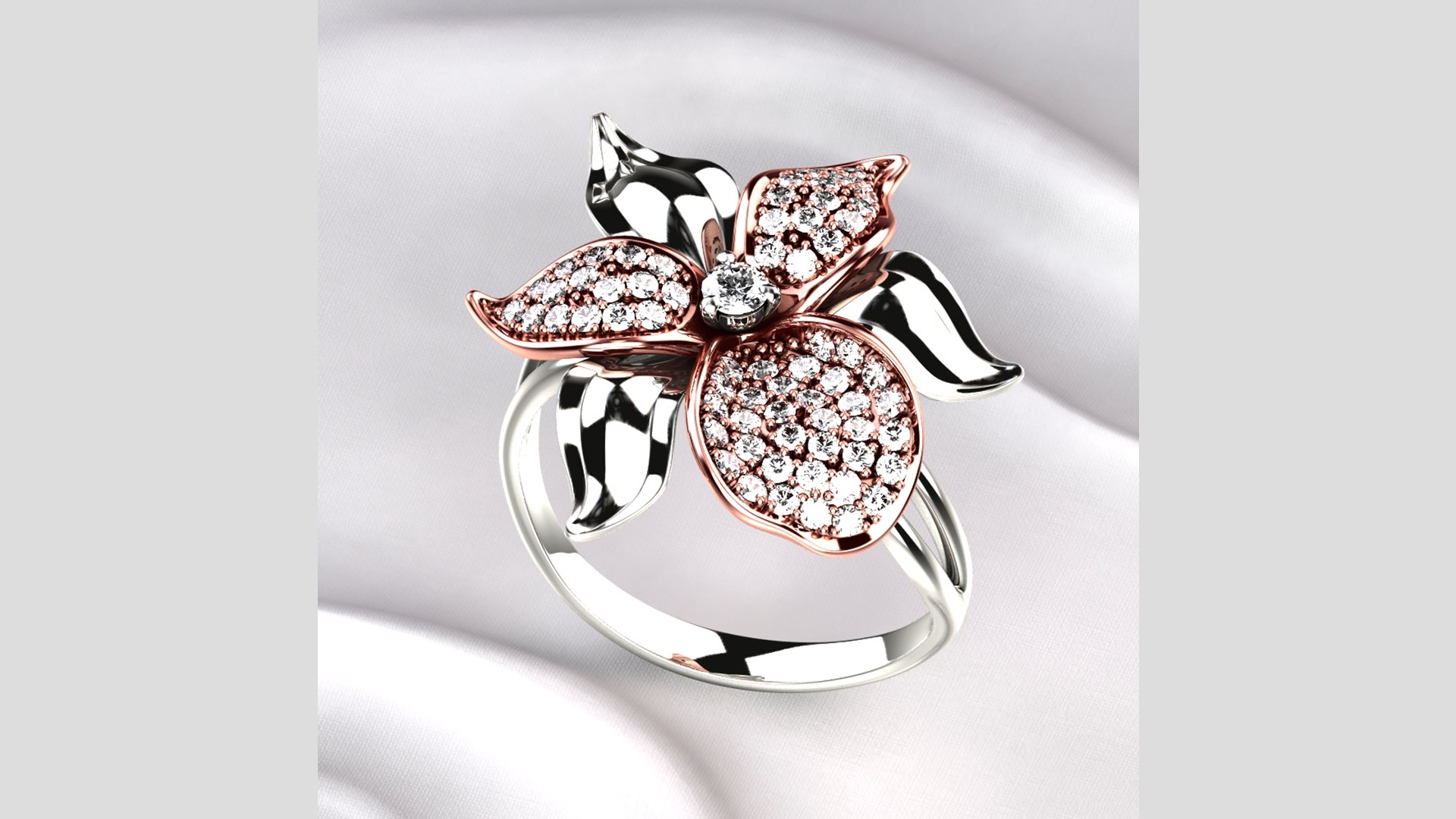 Flower Shape Luxury Gold Ring 3D Model - TurboSquid 1879839