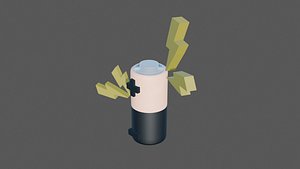 3D battery icon 2 model