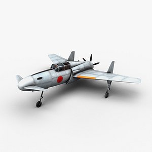 Canard Fighter Airplane Blue 3D model