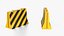 Warning Zone Jersey Barriers - City Props