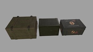 3D WWII Ammo Boxes model