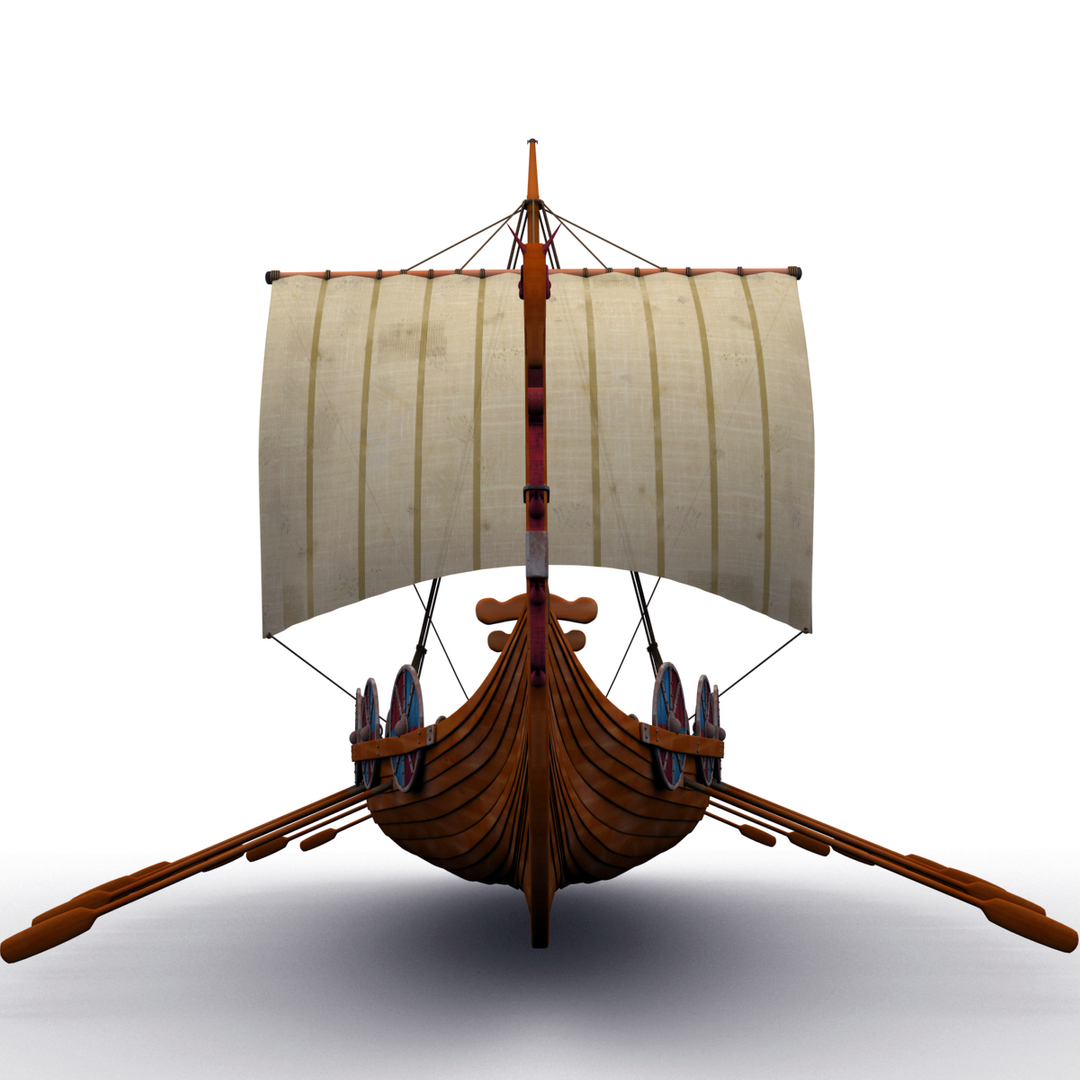 3d viking ship boats model