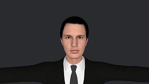 3D Ansel Elgort  Hyper Realistic Full Body Fully Rigged 3D Character model