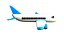FLUGZEUG BLAU WEIß