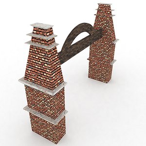 3D Indonesian City Entrance Gate AKA Gapura