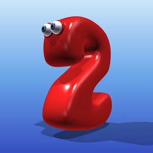 3ds max cute cartoon number