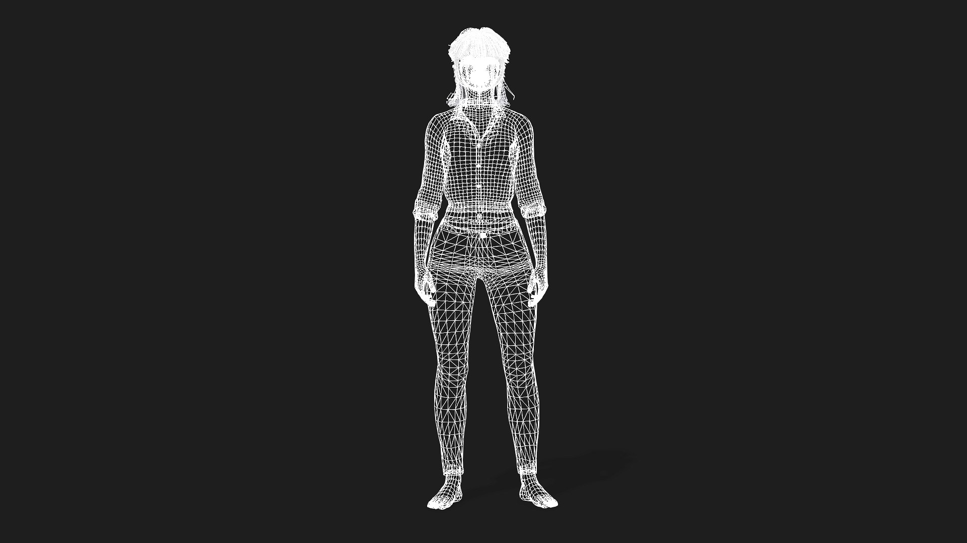 3D Model Of A Girl Fully Rigged And Game And Animation Ready 3D Model ...