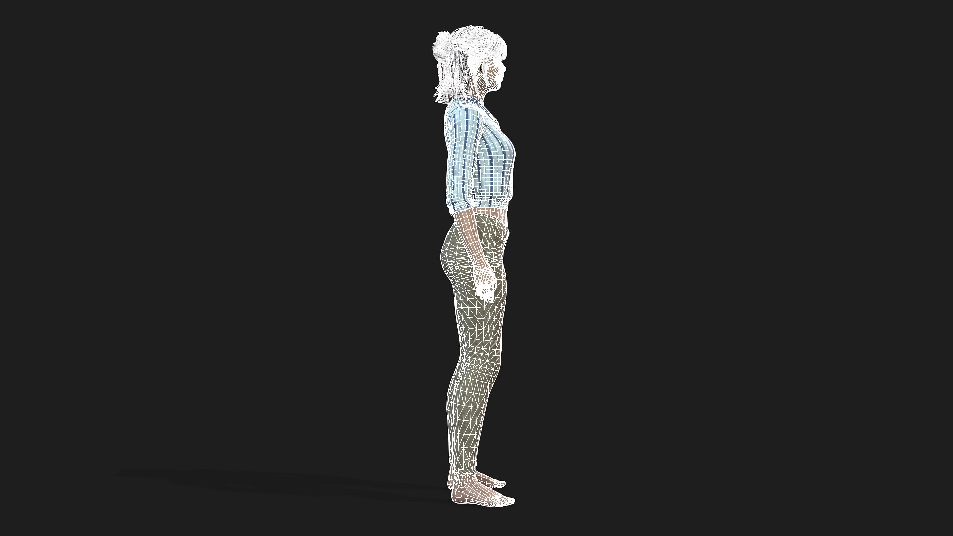 3D Model Of A Girl Fully Rigged And Game And Animation Ready 3D Model ...