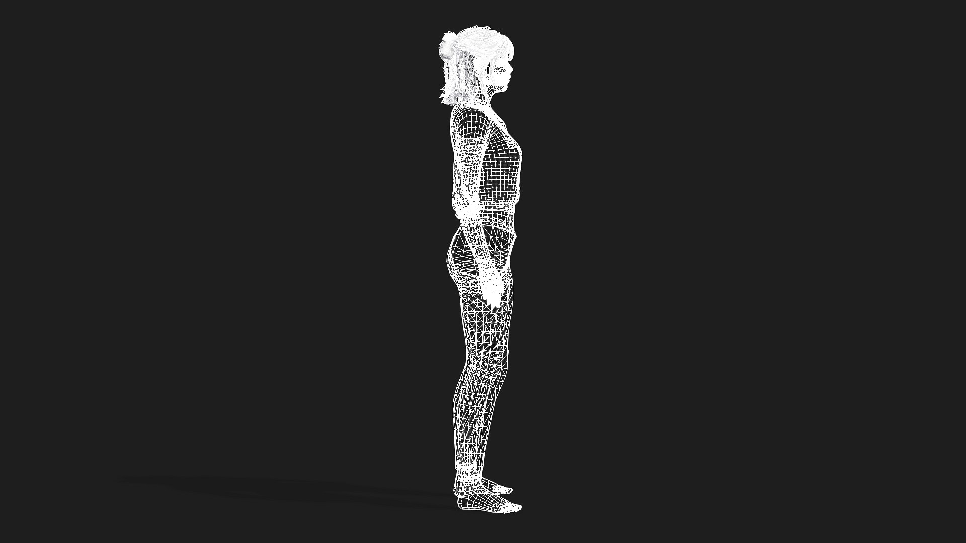 3D Model Of A Girl Fully Rigged And Game And Animation Ready 3D Model ...