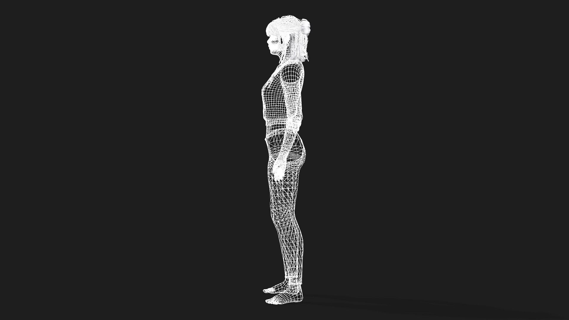 3D Model Of A Girl Fully Rigged And Game And Animation Ready 3D Model ...