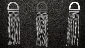 3D Chain earrings model