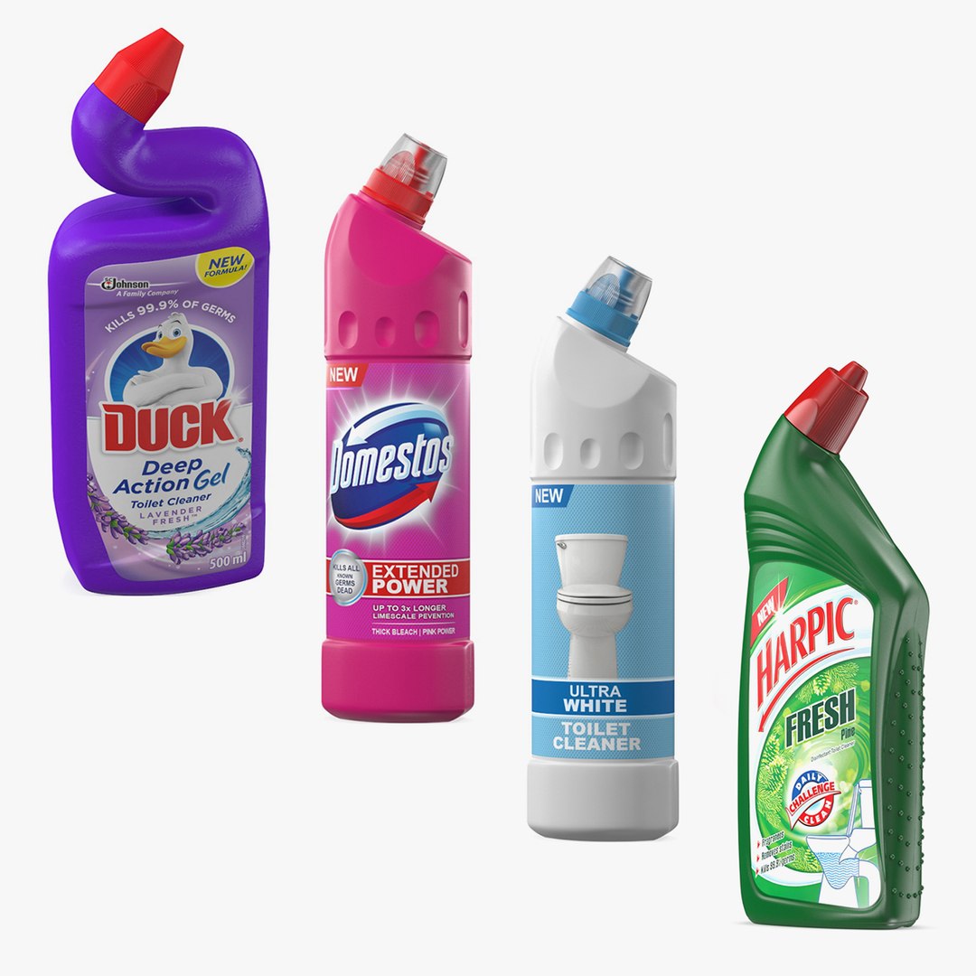 Toilet Bowl Cleaners Collection 2 3D model preview