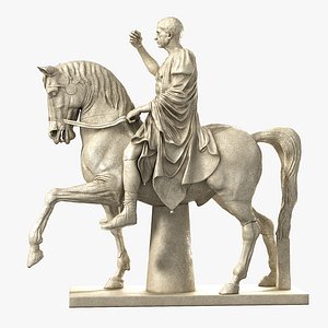 equestrian statue marcus nonius 3d model
