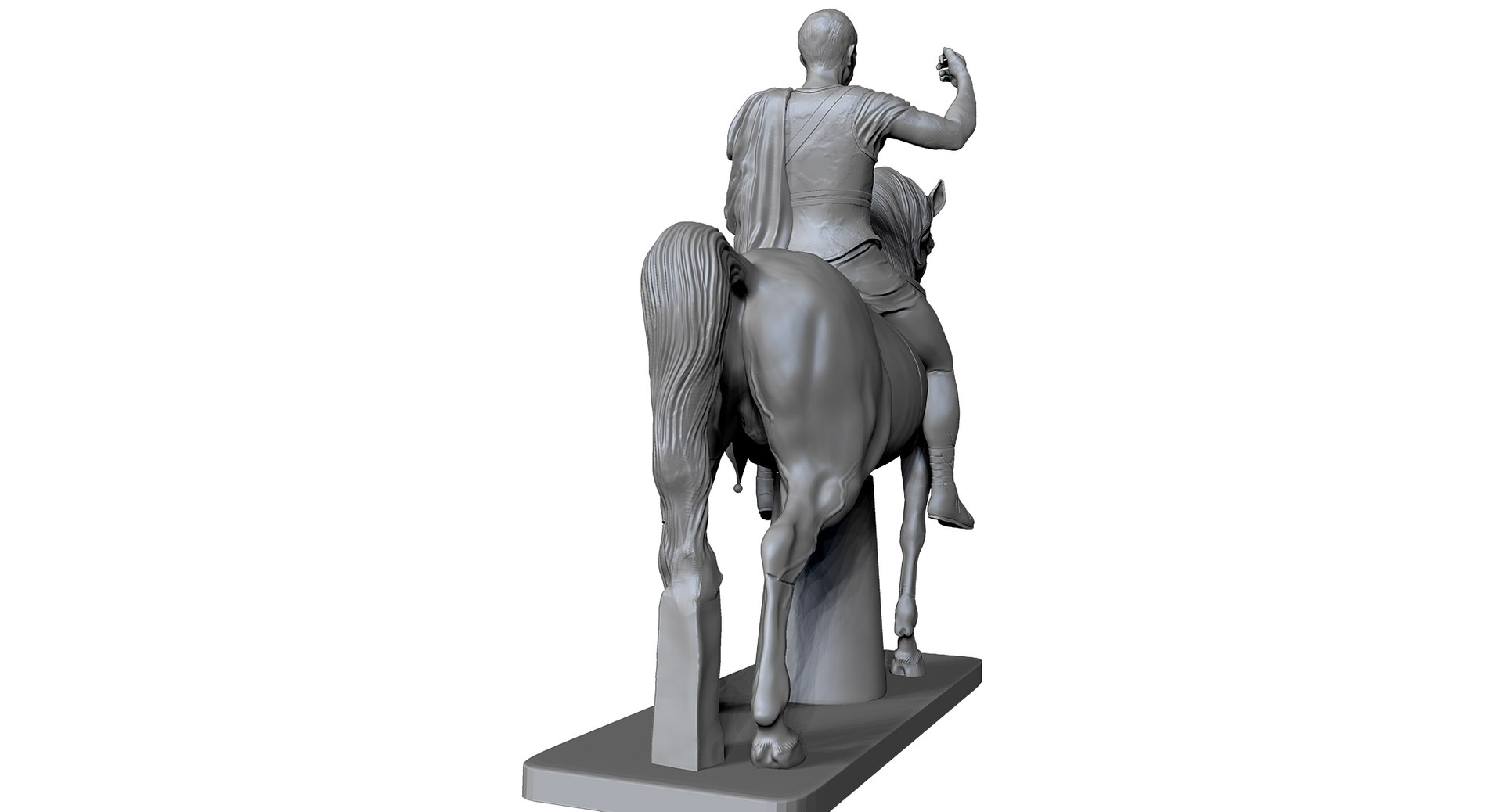 Equestrian Statue Marcus Nonius 3d Model