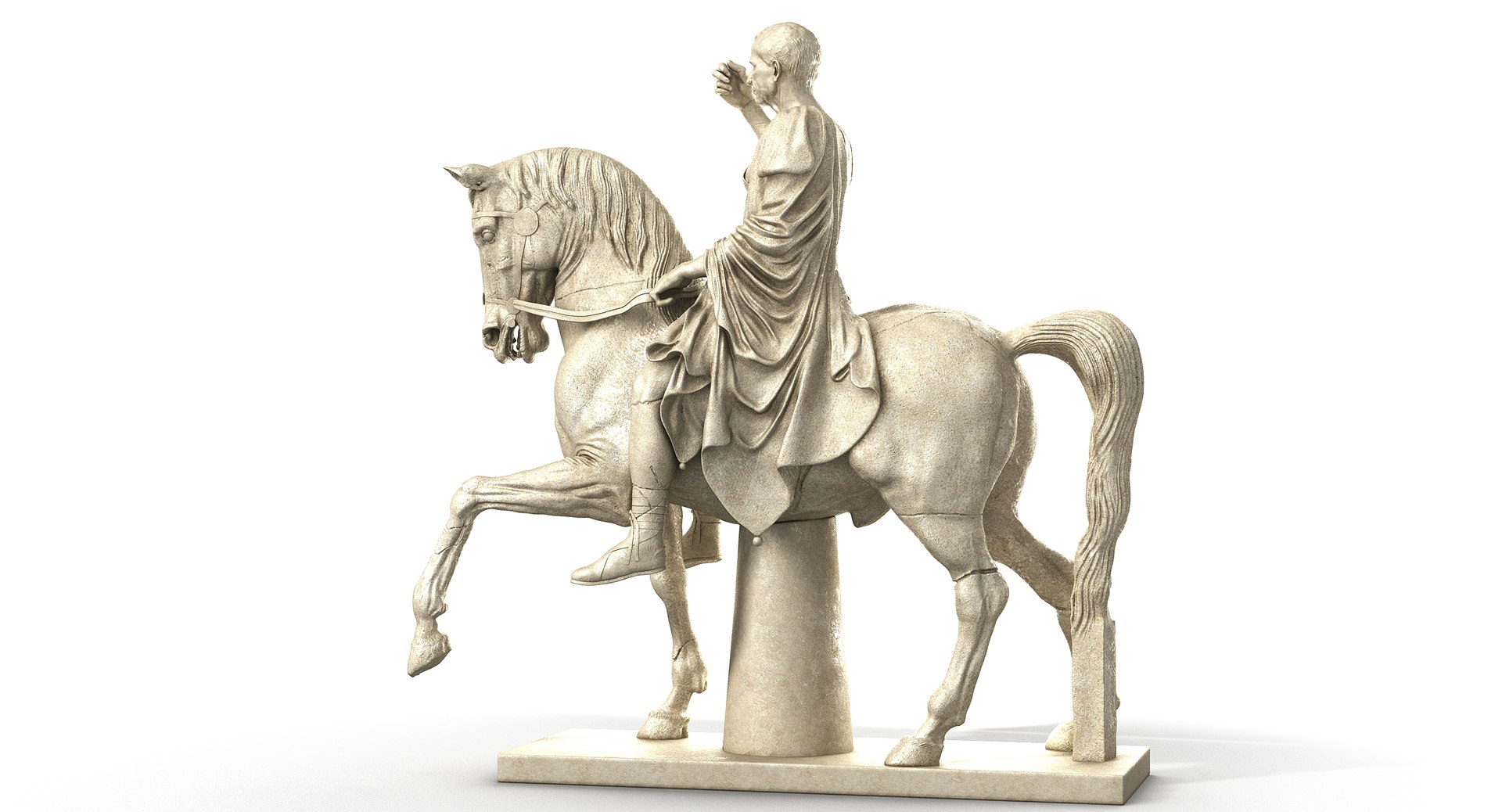 Equestrian Statue Marcus Nonius 3d Model
